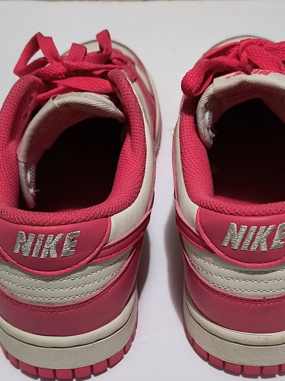 Nike Kids' Pink and White Low-Top Sneakers